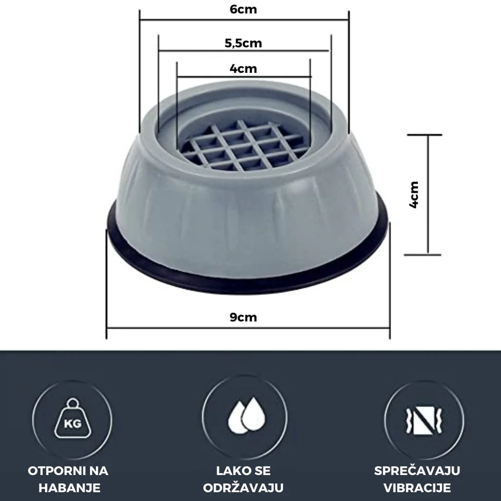 Anti-vibracioni podmetači za veš mašinu – tiše pranje, stabilnija mašina