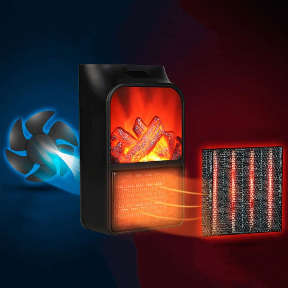 Mini grejalica sa efektom plamena i daljinskim upravljačem